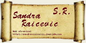 Sandra Raičević vizit kartica